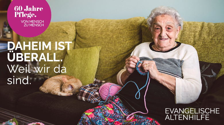 60 Jahre Pflege. Jubiläumskampagne 2024 für die Evangelische Altenhilfe St. Georgen