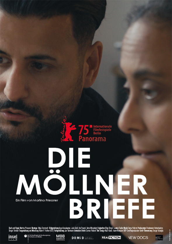Titeldesign des Kinofilms "Die Möllner Briefe". Weltpremiere auf der 75. Berlinale 2025